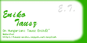 eniko tausz business card